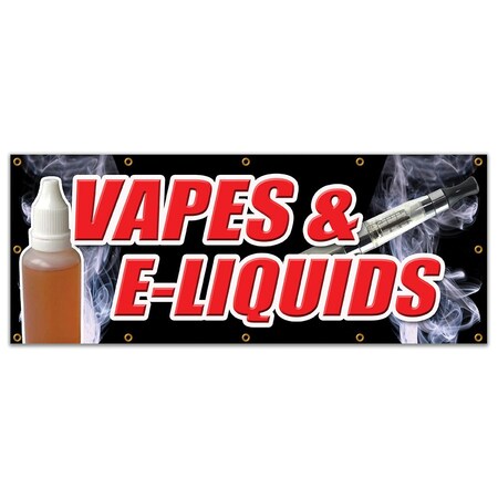 Signmission Vapes & E-liquids, 48 Inch x 120 Inch, Banner B-120 Vapes & E-Liquids