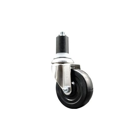 Service Caster 4 Inch 316SS Soft Rubber Wheel Swivel 1-5/8 Inch Expanding Stem Caster SCC SCC-SS316EX20S414-SRS-158