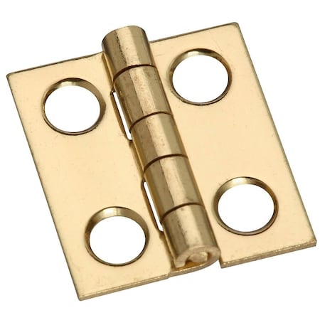 National Hardware Decorative Narrow Hinge, 3/4 in H Door Leaf, 0.02 in Thick Door Leaf, Brass, Solid Brass N211-276