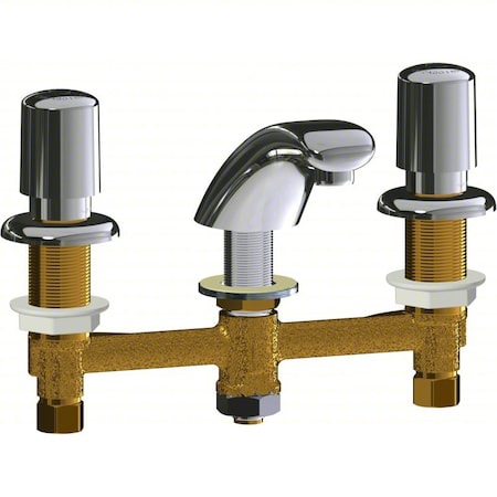 Chicago Faucet Handle-Operated Faucet, Deck, Manual, Metal 404-765ABCP