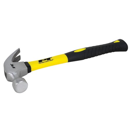 Perform Tool Hammer Claw; 16 Ounce Weight; Carbon Steel Head/ Fiberglass Handle M7020B