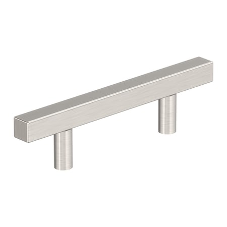 Amerock Bar Pulls Square 3 inch (76mm) Center-to-Center Satin Nickel Cabinet Pull, 25PK 25VMP37175G10