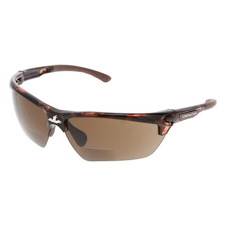 Mcr Safety DM3, Reader Safety Glasses, Anti-Fog, Brown Lens, Half-Frame DM13H20BPF