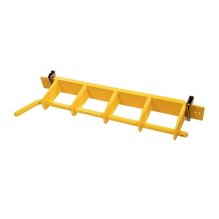 Mytee Products Load Bar Holder for Semi Trucks, Trailers, Warehouses - Yellow Rack 4-Bay 16in DV-YR4