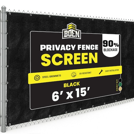 Boen Priv Netting, Blk, Reinf Grmt, 6ftX15 ft PN-30050