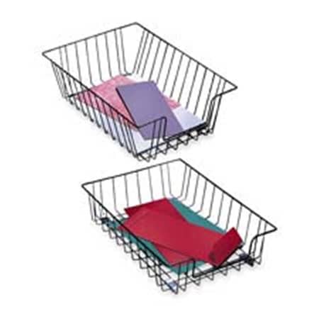 Suitex Wire Desk Tray- 10in. x14in. x 3in.- Black SU18410