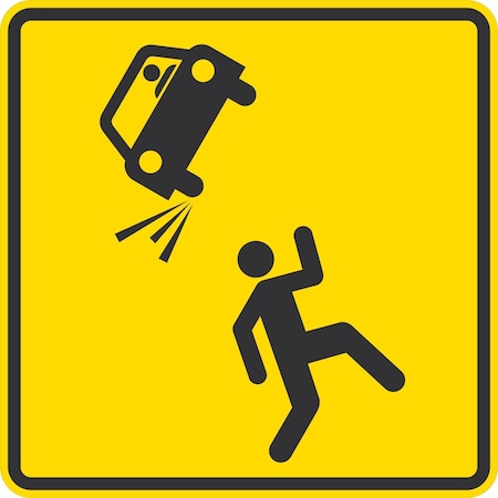 Lyle Children Crossing Slow Down, 24x24, Diamond Grade, Yellow G-12263-DG_24x24