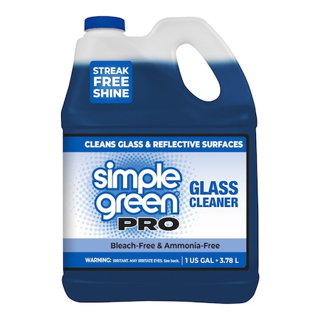 Simple Green Liquid Glass Cleaner, Blue, Unscented, Jug 1110100401128