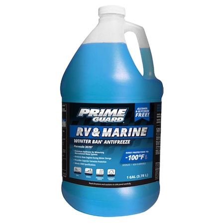 Prime Guard Prime Guard -100 Degree F RV & Marine Premium Antifreeze, Alcohol & Glycerin Free - Gallon PRIM99306