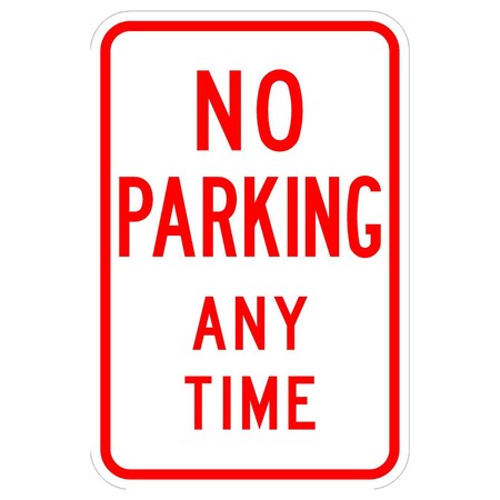 Sign Solutions Usa Parking Sign, 18 in W, Aluminum Sign, White DCS10DWT1824CUS00166