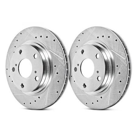 Track Usa OEM Drilled Slotted Rotor for 2017-2022 Ford F-450, 2PK TR3641163