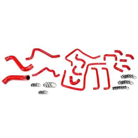 Hps Performance High Temp Reinforced Silicone Radiator, Heater and Ancillary Coolant Hose Kit, Red,  57-1815-RED