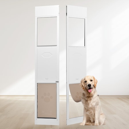 Vevor Dog Door for Sliding Glass Door75 7/8"-80 11/16" Adjustable Height Doggy Door, M-Size CWM03-M