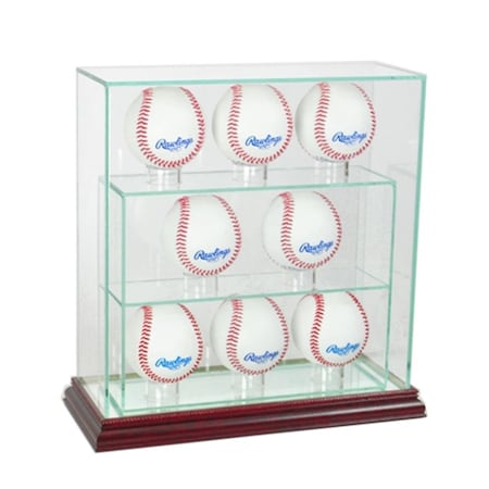 Perfect Cases 8 Upright Glass Display Case- Cherry 8UPBSB-C