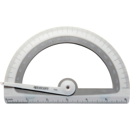 Acme United Westcott Soft Touch School Protractor with Anti-Microbial Product Protection, Assorted, 1 Each 14376