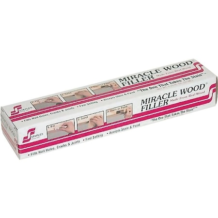 Staples Miracle Wood Wood Filler, Putty, Strong Solvent, Natural, 1.75 oz Tube 942