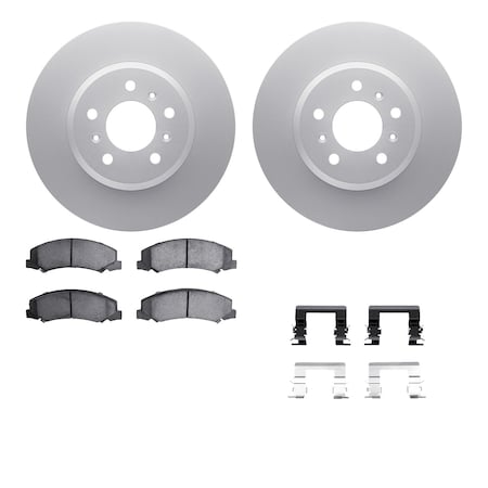 Dynamic Friction Co DFC GEOSPEC Coated Rotors with 5000 Brake Pads - Ceramic and Hardware 4512-45046