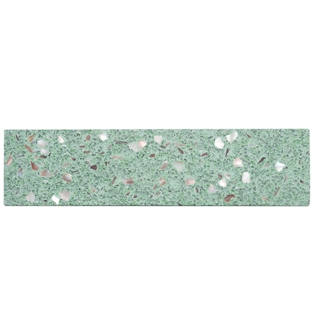 Apollo Tile Amalfi 3x12 in. Mint Green with Copper flecks Glossy Shell, Terrazzo Elongated Subway Tile, 20PK APLAQT8805BRGRN