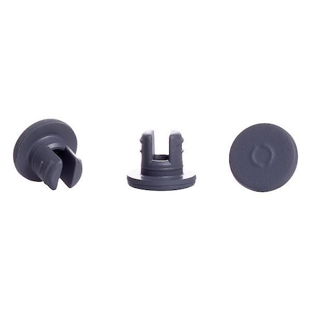 Kimble Chase Stopper, 10.3 mm H, Bromobutyl, Gray, PK1000 73828-13