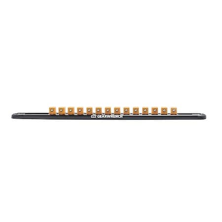 Gearwrench 1/2" Drive Magnetic Socket Rail Includes 14 Clips 83128