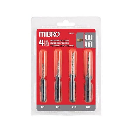 Richelieu Mibro Steel Screw Pilot Drill Bit Set 4 pc 158751