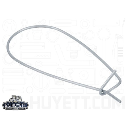 Huyett Safety Pin, Zn Plt Spg Stl, .047 Dia x 2.523 Overall L x 2.188 Eff L x .260 W SFP-047-2187