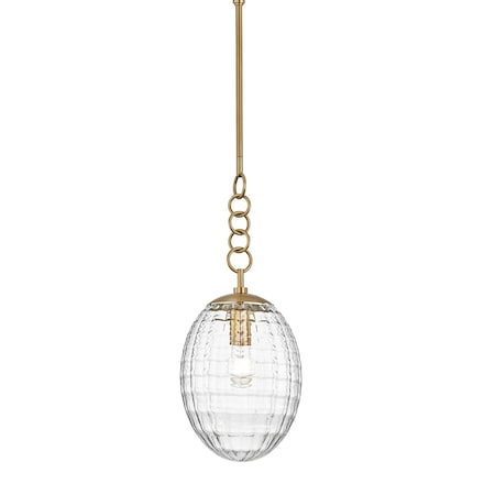 Hudson Valley Lighting Venice 1 Light Pendant 8.5 In. Aged Brass 4908-AGB