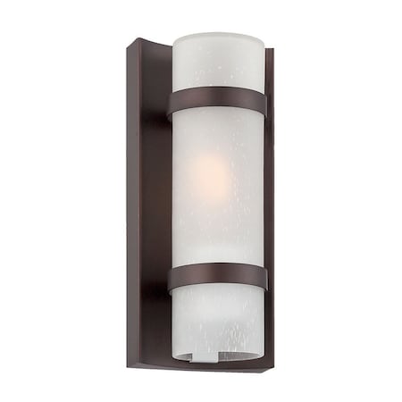 Homeroots Bronze and White Glass Wall Sconce 398546