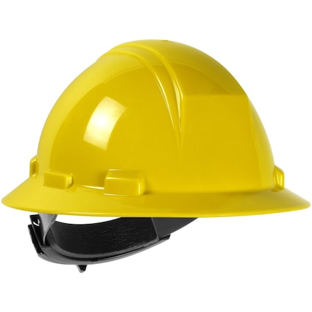 Dynamic Type II Full Brim Hard Hat w/HDPE Shell, 4-Point Textile Suspension and Wheel Ratchet Adj. 280-HP642R-02