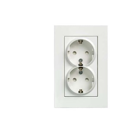 Siemens DELTA miro SCHUKO double socket outlet with frame 10/16 250 V with/without 5UB2213-3KK