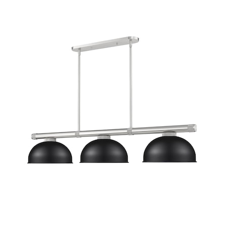 Z-Lite Vanguard Brushed Nickel 3 Light Billiard 3050-3BN-D13MB