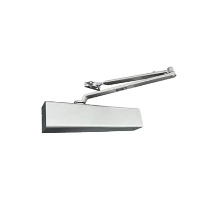 Schlage Lock Co Medium Duty Closer Full Cover, Adjustable 1-6, Regular Parallel Arm, 689/SP28 Powder Coated Aluminum DCM1000.STD.FULL.RW/PA.ALUM