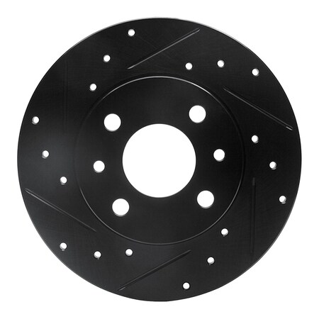 Dynamic Friction Co DFC Brake Rotor - Drilled and Slotted - Black 633-07001L