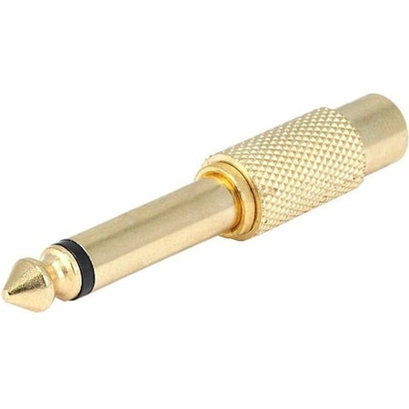 Monoprice 1/4Inch M Plug to RCA Jack Adapter, Metal 7176