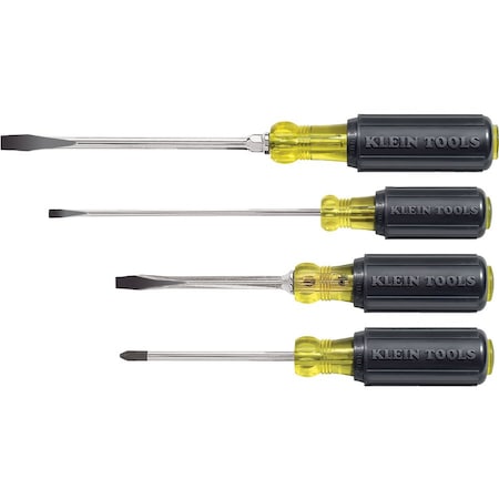 Klein Tools Screwdriver Set, Slotted and Phillips, 4-Piece 85105