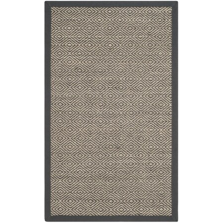 Safavieh Natural Fiber Rectangle Area RugNatural & Dark Grey 4 x 6 ft. NF151A-4