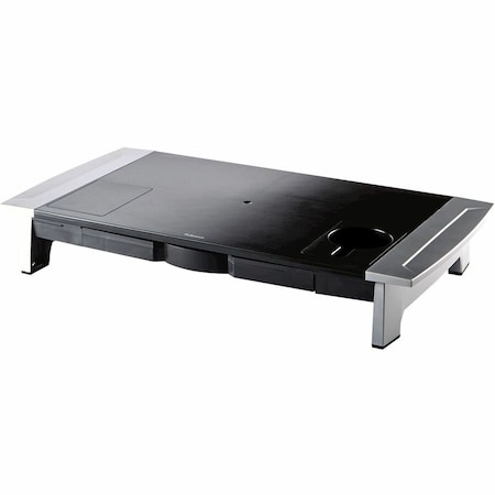 Fellowes Office Suites Premium Monitor Riser, Black/Silver 8031001