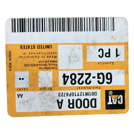 Caterpillar DOOR A, CATERPILLAR OEM 6G2284 6G2284