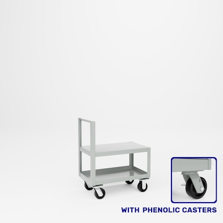 Pucel Single Handle Heavy Duty Truck, 18 in D x 30 in W x 36 in H, Gray 18-TR-30P