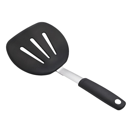 Good Grips Pancake Turner, 6 in W Blade, 12 in OAL, Silicone Blade, Black/Silver 1071533