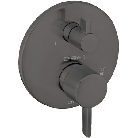 Hansgrohe Ecostat Pressure Balance Trim S with Diverter in Brushed Black Chrome 04447340