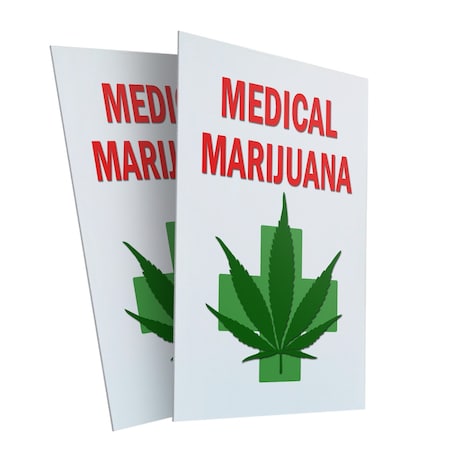Signmission Medical Marijuana Dispensary, Plastic Signs Only 24 Inch x 36 Inch, Corrugated Plastic, 2PK CSB-2436-2PACK-MedicalMarijuanaDispensar