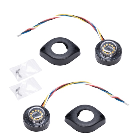 Putco Strobe Light, Surface Mount; Strobe; Amber LED; Clear Lens; 12 Volt; Aluminum Housing; With 960001