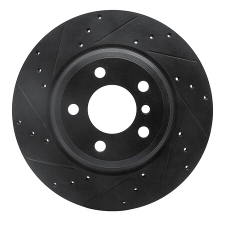 Dynamic Friction Co DFC Brake Rotor - Drilled and Slotted - Black 633-31109L