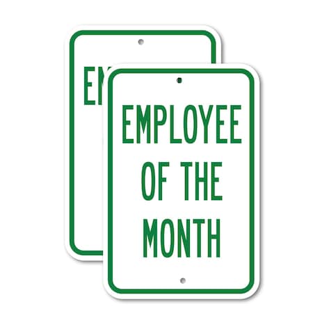 Signmission Employee Of The Month 4, 12'' X 18'' 2 Signs, Heavy Gauge Aluminum, 2PK A-1218-2PACK-2648