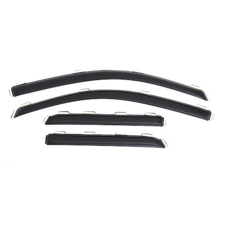 Ventshade Rainguards, Aerodynamic Design, In-Channel, Smoke, Acrylic, Set Of 4 194528