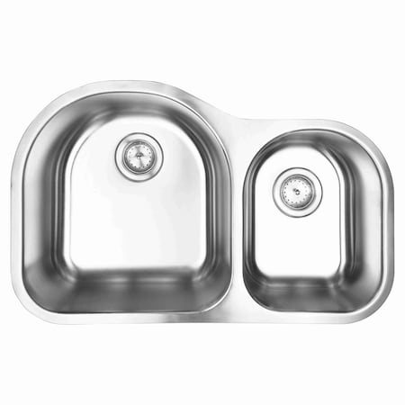 Msi Double Bowl 31in x 20in Stainless Steel 18 Gauge 60/40 Kitchen Sink ZOR-STL-DBSNK-0001