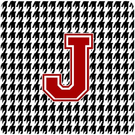 Carolines Treasures Monogram - Houndstooth Foam Coasters Initial J- Set - 4 CJ1021-JFC