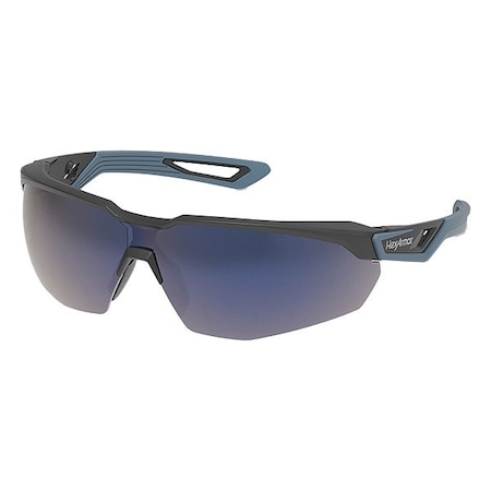 Hexarmor Safety Glasses, Anti-Scratch, Blue Lens, Blue/Gray Frame, Half-Frame 13-10004-15
