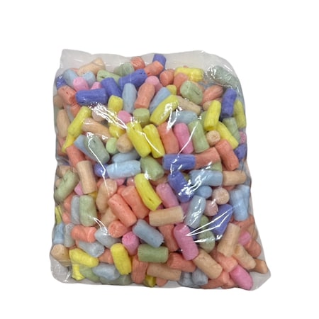 Bubblefast FunPak Rainbow Noodles Packing Peanuts Mini Pack Plant Based BioD Compostable 0.6 cu ft Bag Mini-Rainbow Noodles